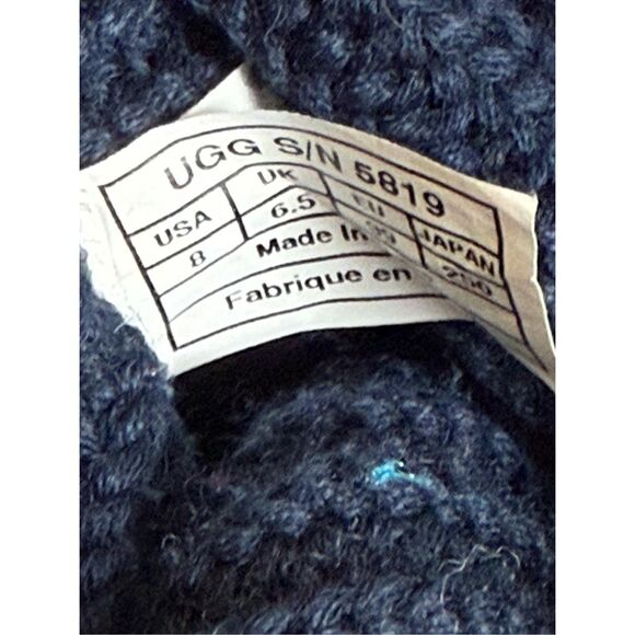 UGG Ugg Australia Classic Argyle Knit Pull On Boots SZ 8 - Picture 10 of 11